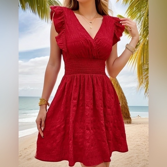 Women’s V-Neck Aline Swing Dress - Size L - NWT - Picture 3 of 3